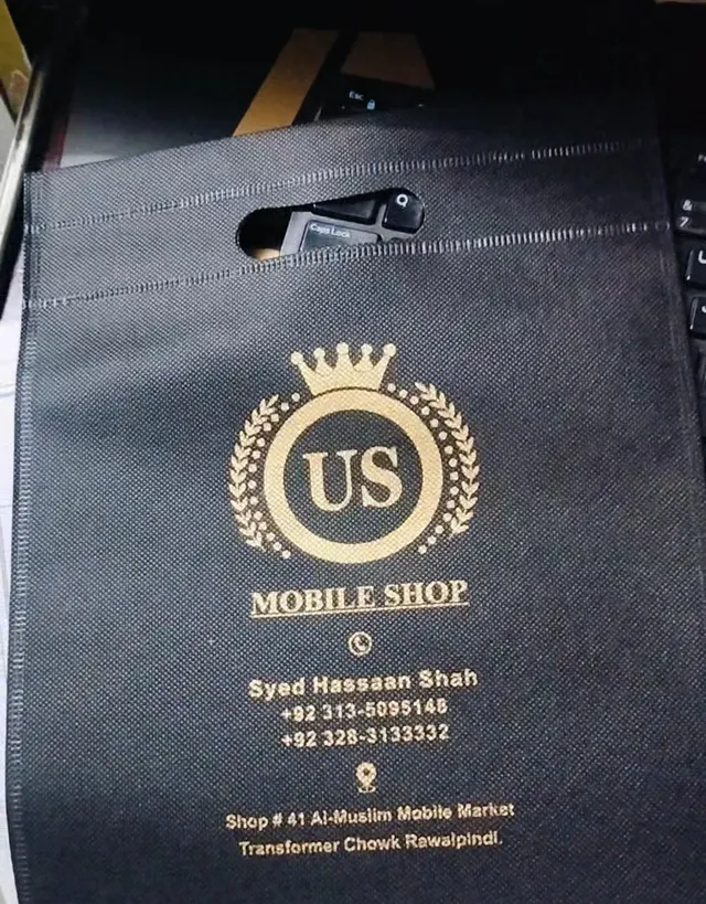 Printed bags for a mobile shop